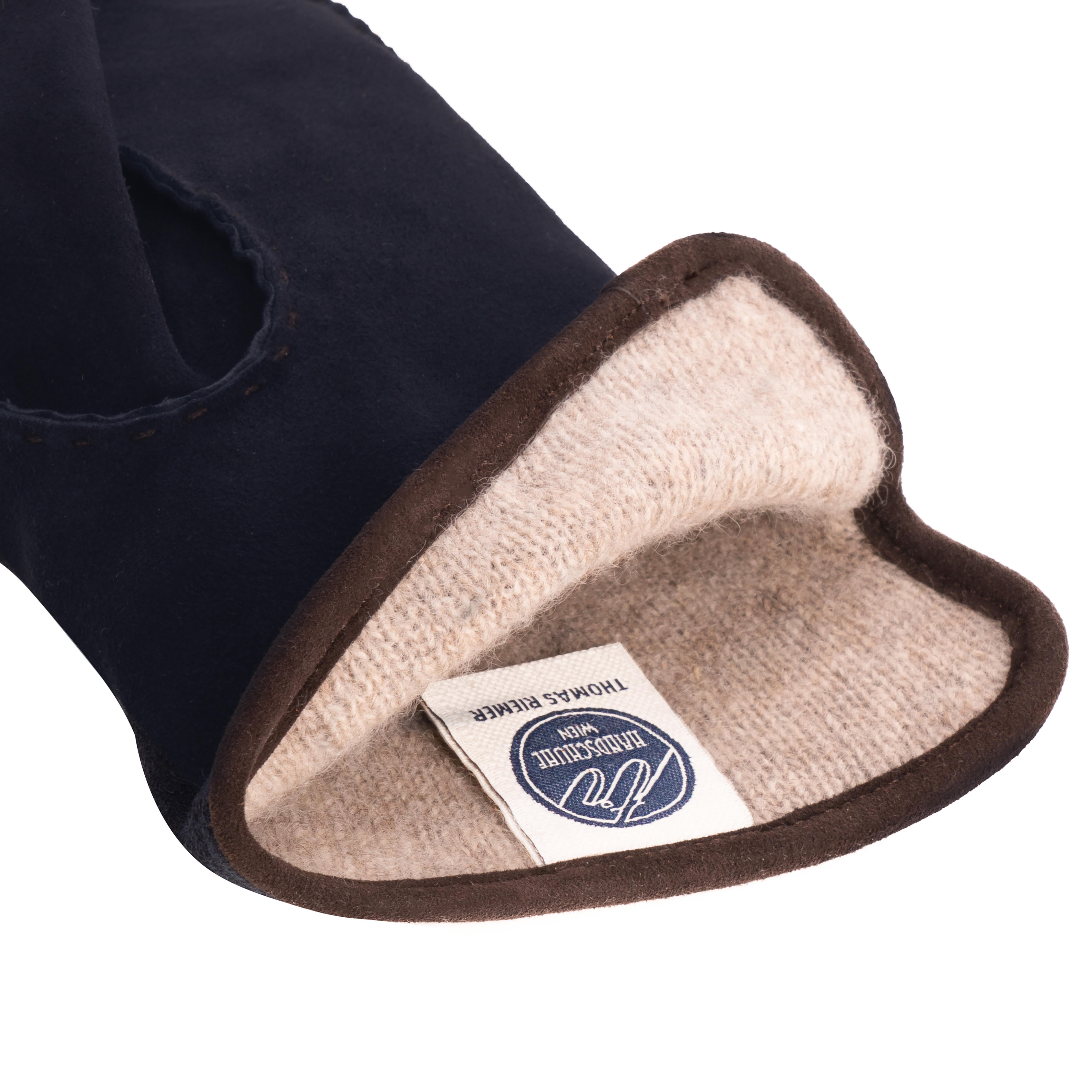 Gants pour femme KEMI, velours de chèvre, doublure en cachemire