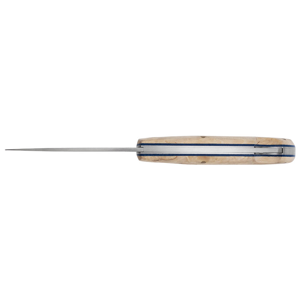 Cudeman »Galatea« Folding Knife, Masur Birch, with Leather Case