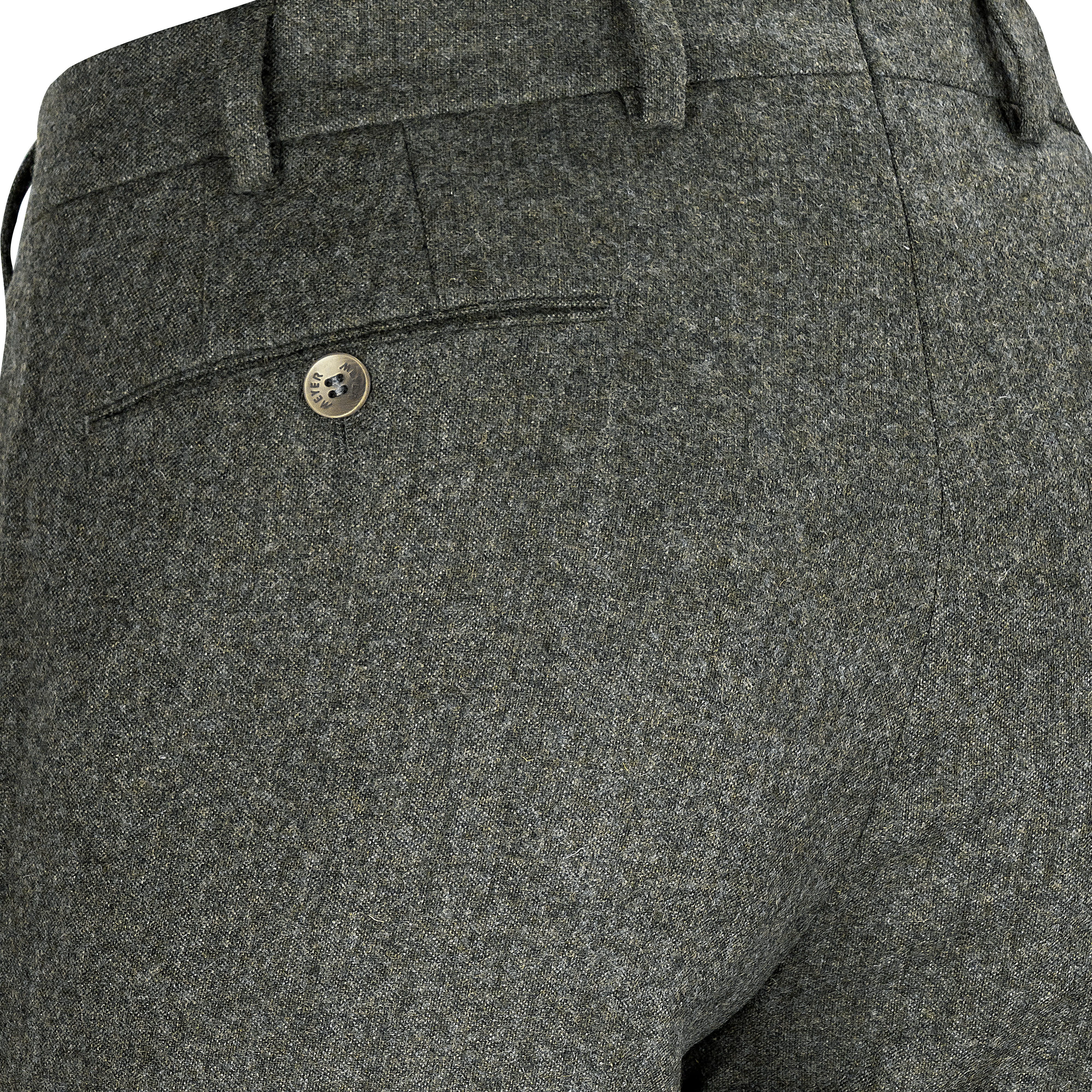 Meyer »Bonn« Men's Wool Trousers, Loden Green