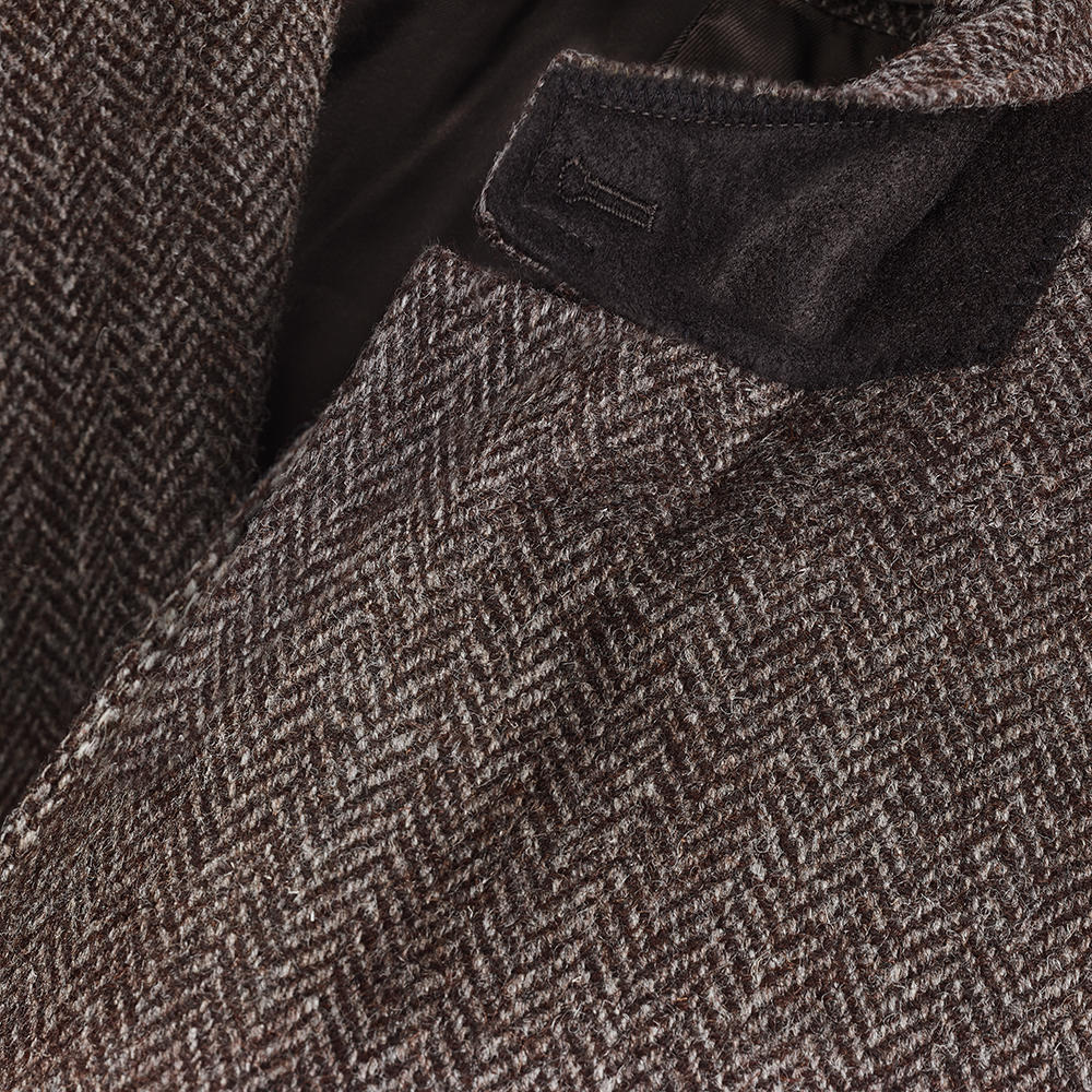Herren Tweed-Sakko, British Wool, braungrau