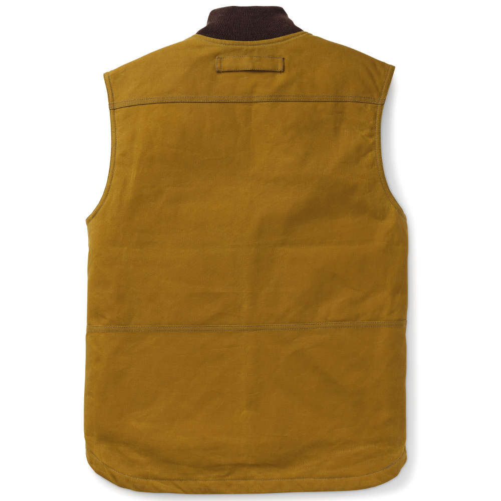 Filson Tin Cloth Insulated Work Vest, Dark Tan