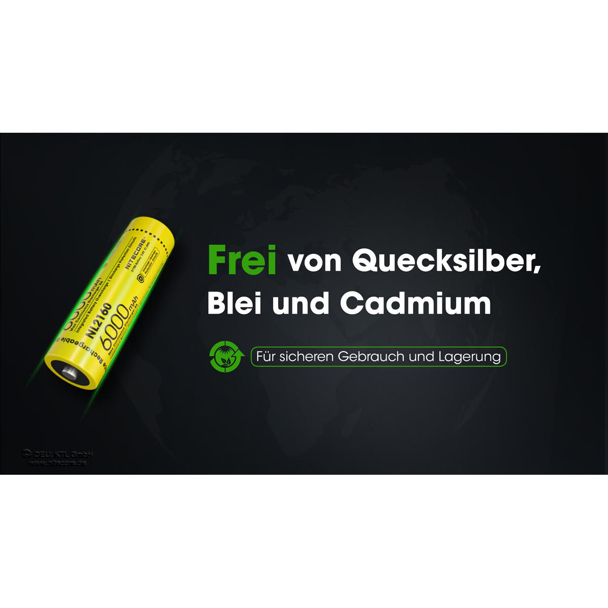 Batterie Li-Ion Nitecore® 21700, 6000 mAh Li-ion, NL2160