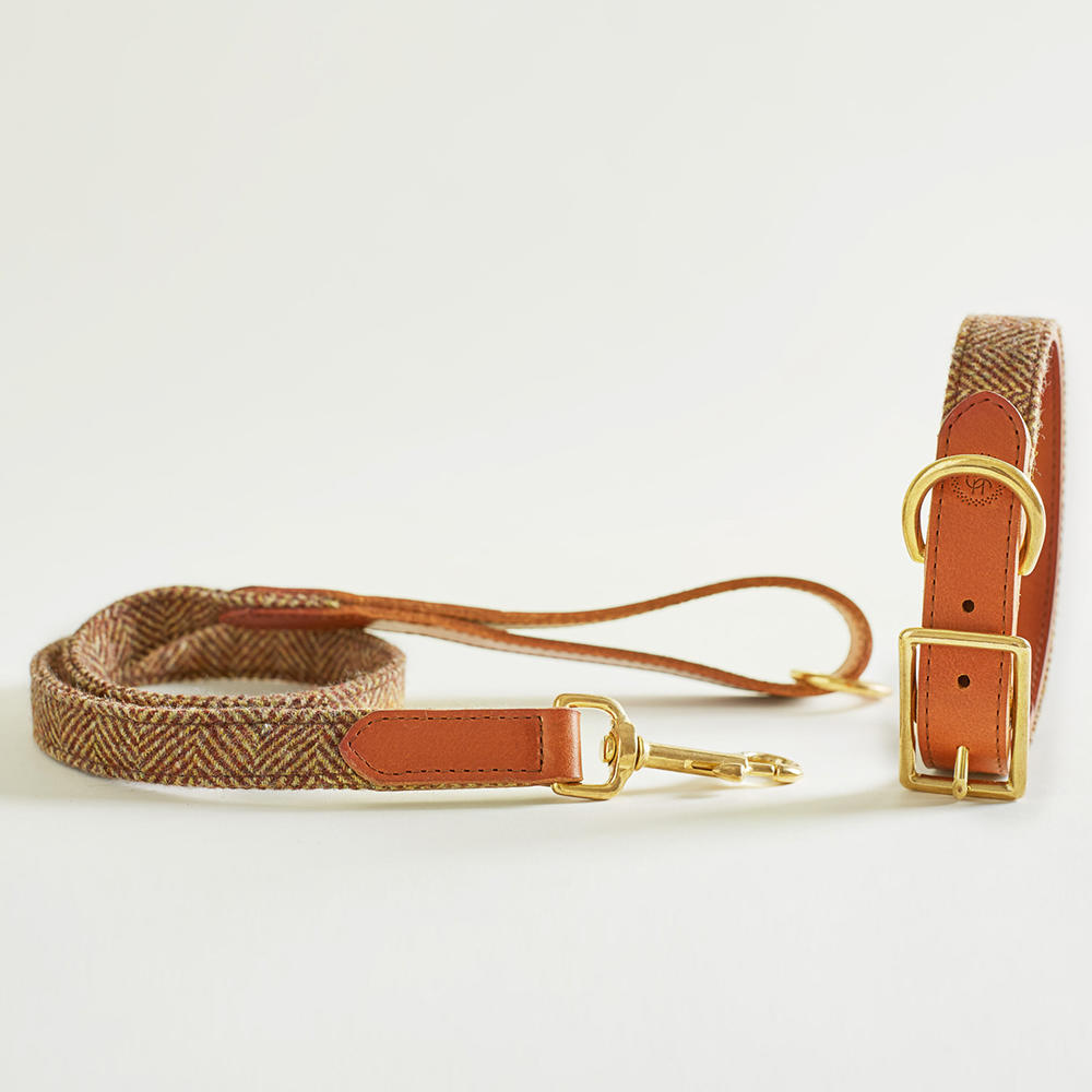 Helen Wells »Tweed Classic« Dog Collar, Beech, XXL 