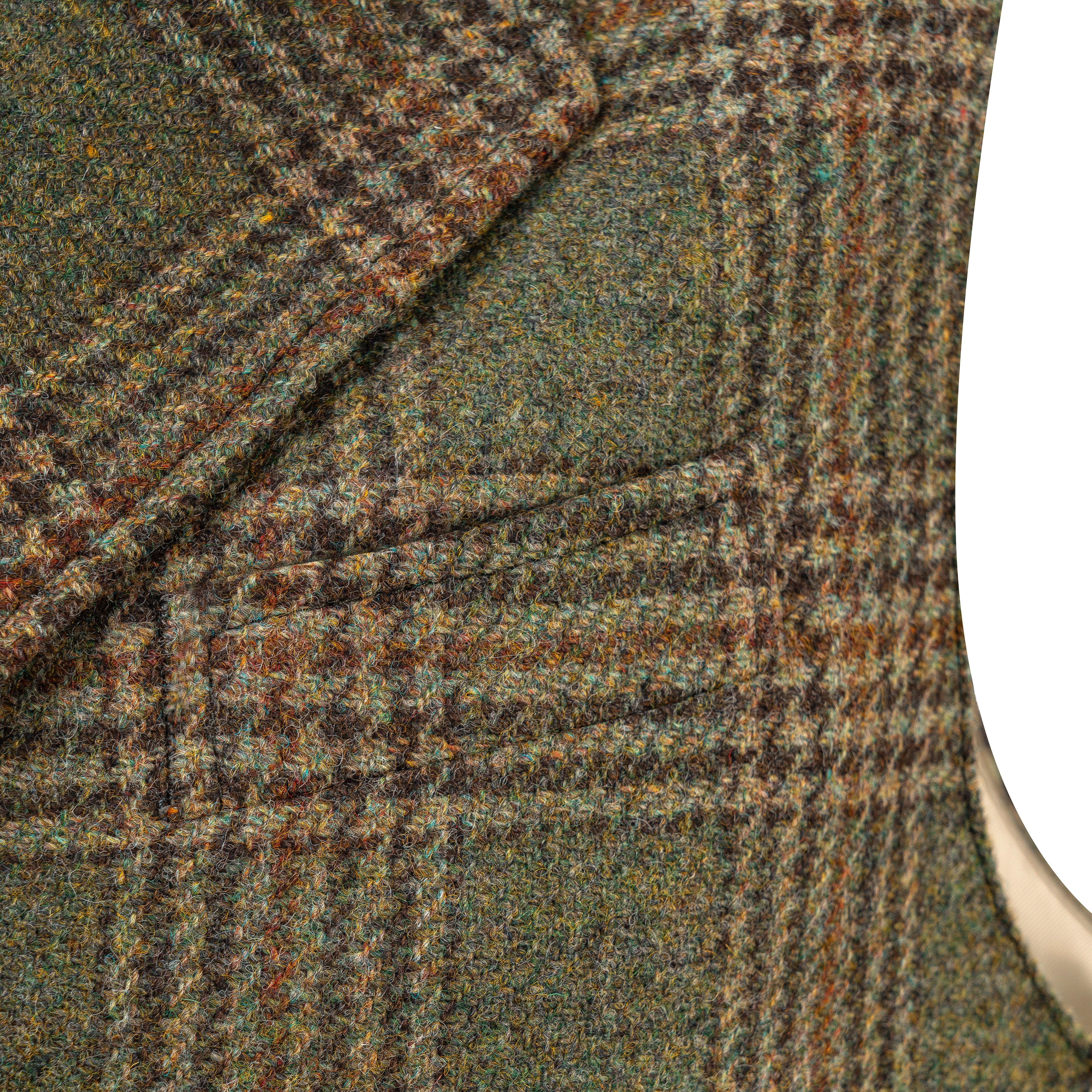 »Marvin« Men’s Tweed Vest, Green/Brown/Sand