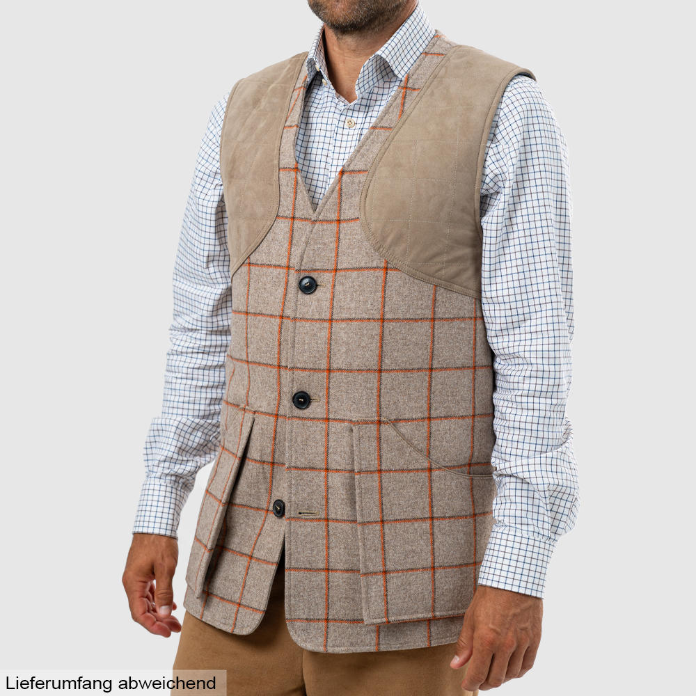 The GunDog Affair »Mersey« Men's Shooting Vest, Beige/Orange