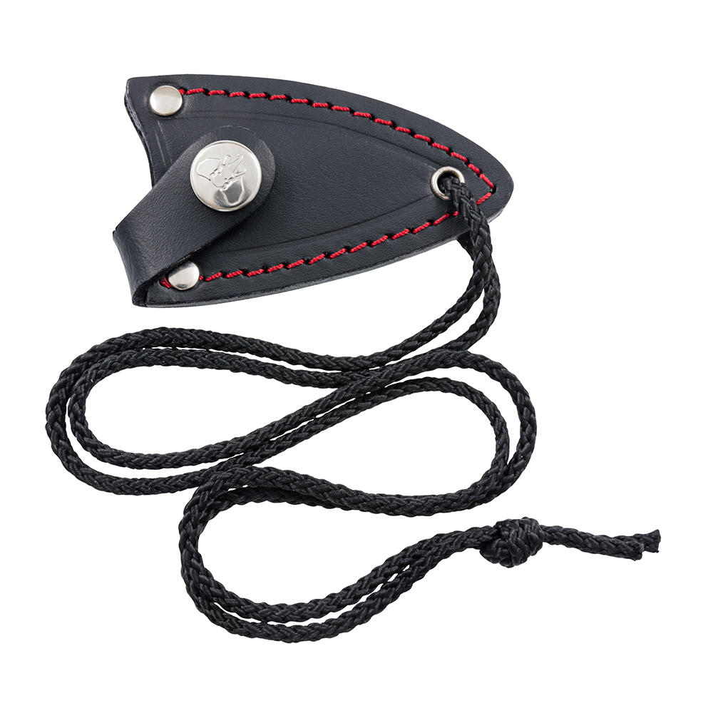 Cudeman »Yoda« Neck Knife, Black Micarta, Leather Sheath