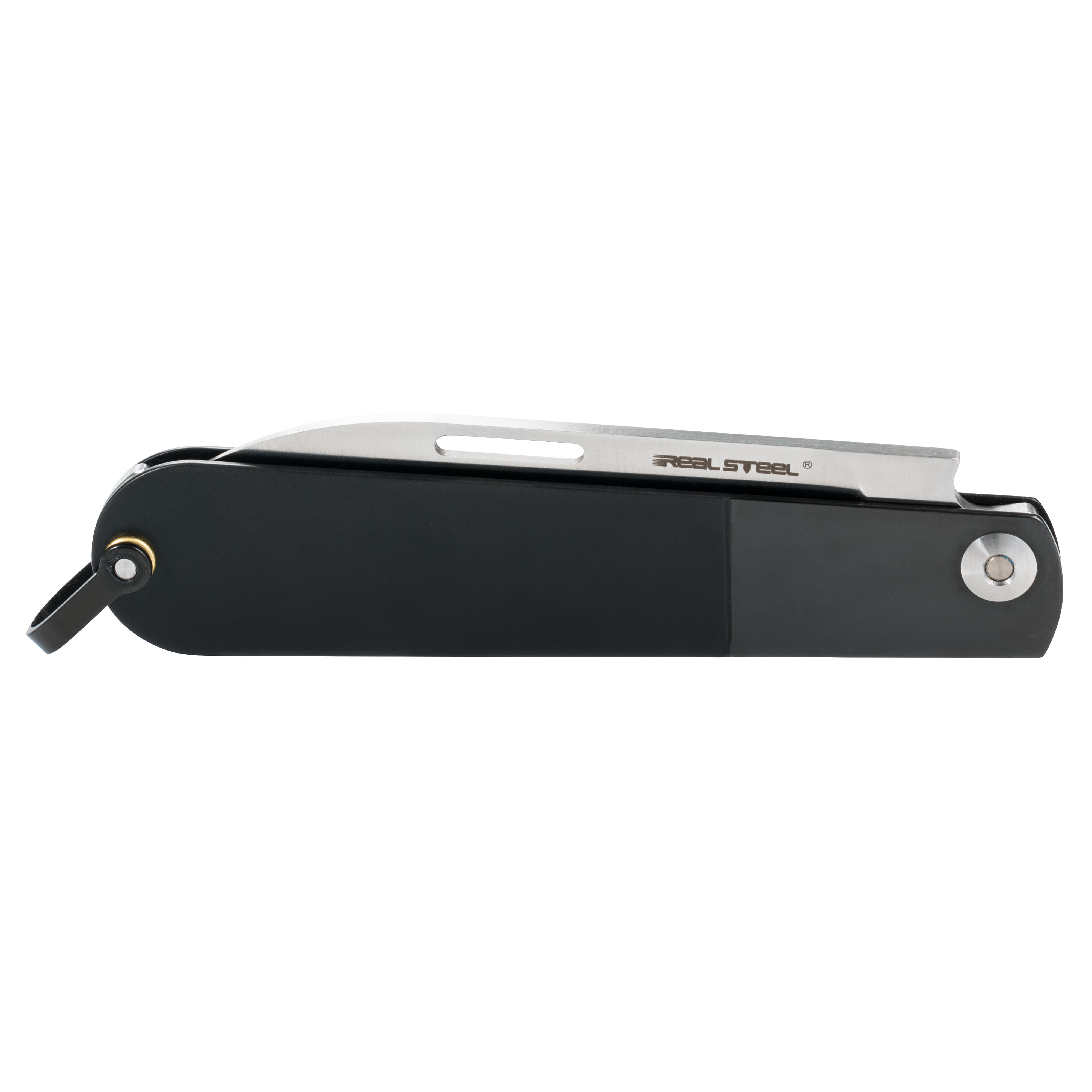 Couteau pliant Real Steel® » Barlow RB-3 «, Drop point, noir