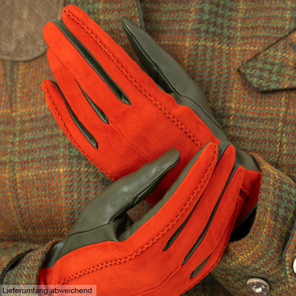Damen Handschuhe GRENOBLE, Ziegenvelours & Lammnappa