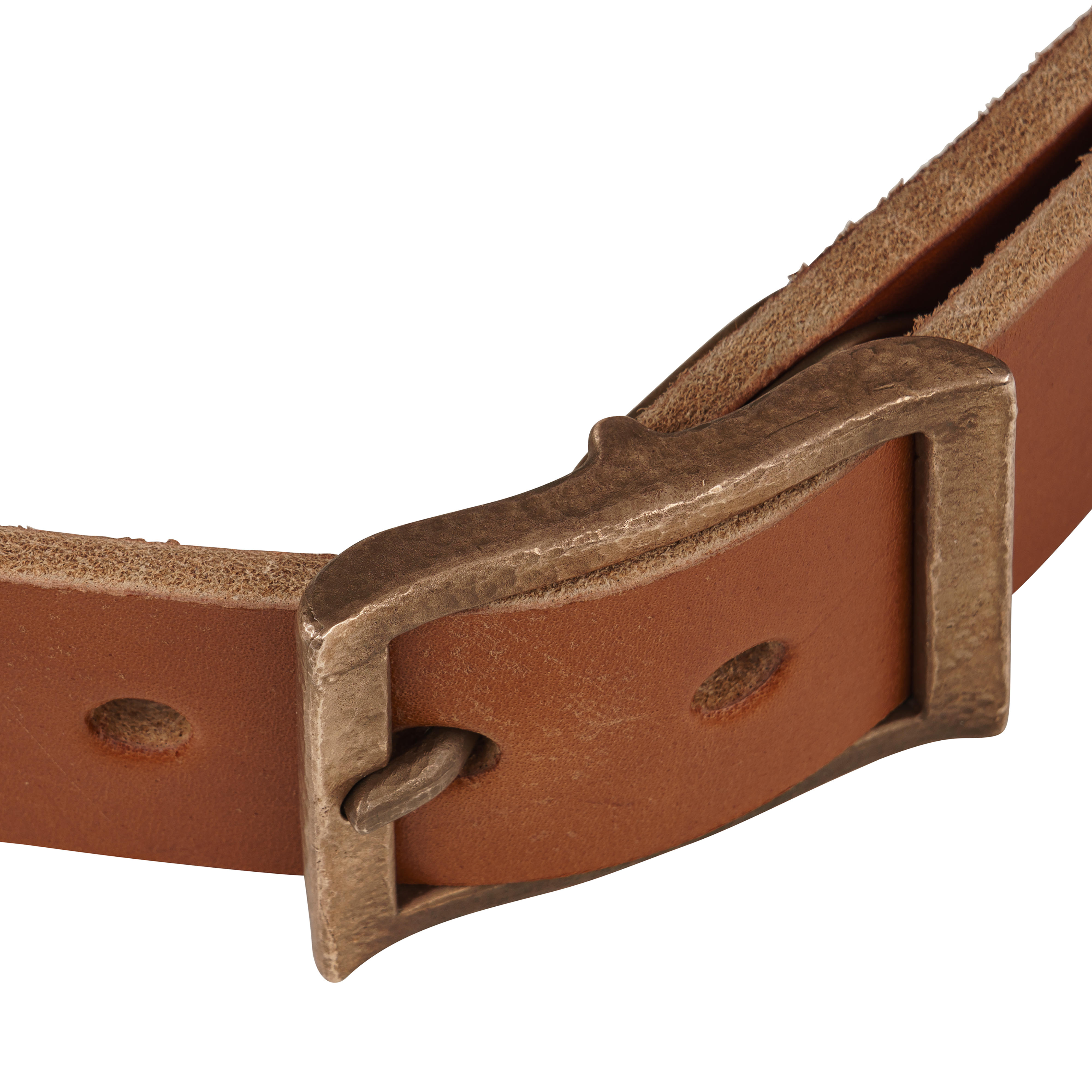 Ceinture en cuir de boeuf Bertl à boucle en bronze