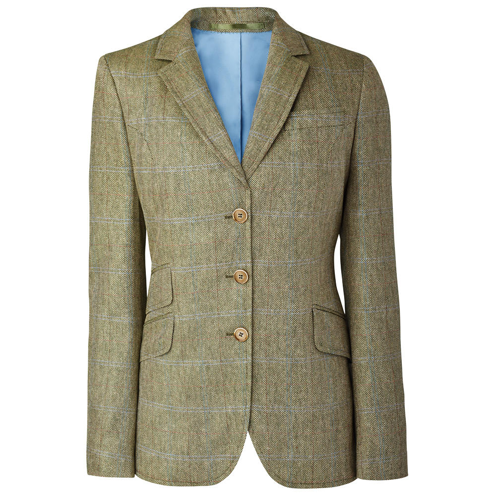 Ladies Silk Blazer, Olive