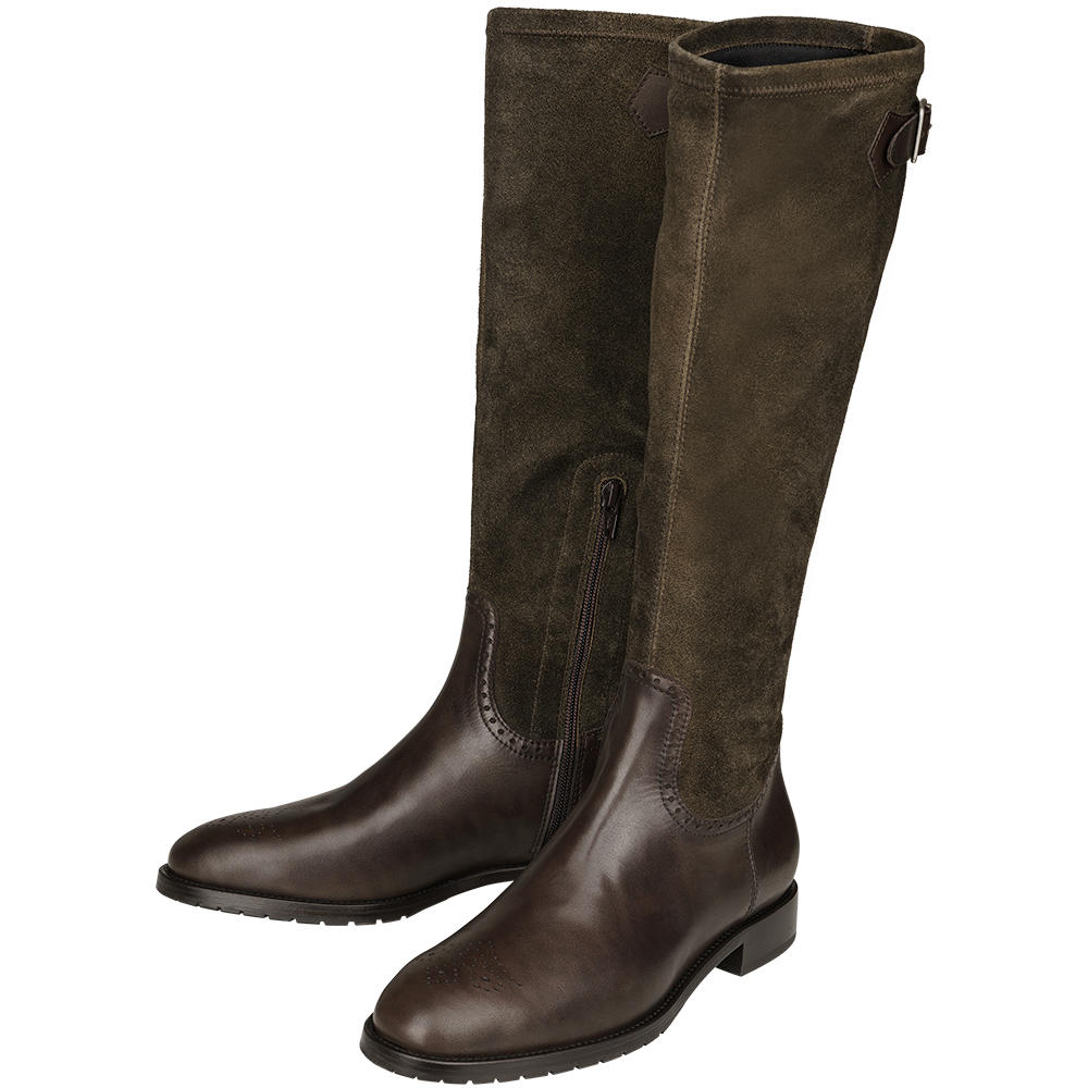 Damen Velours Stretch Stiefel