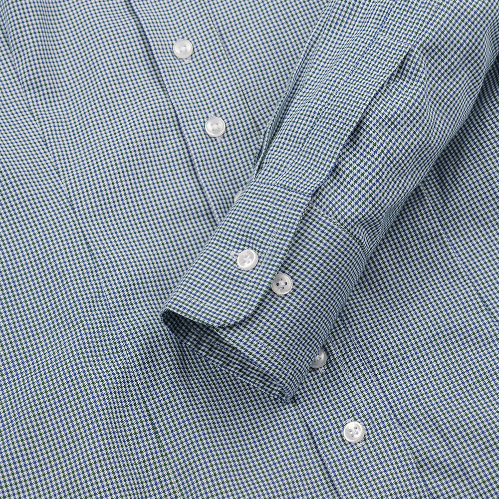 Ladies' Blouse, Vichy Check, Blue/Green/White