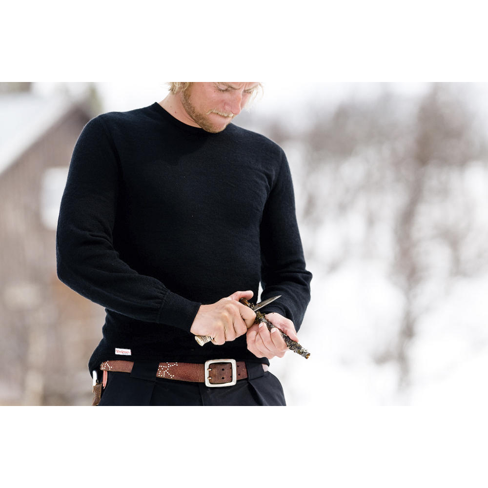 Woolpower® Long-Sleeved Crewneck, Black, 200 g/m²